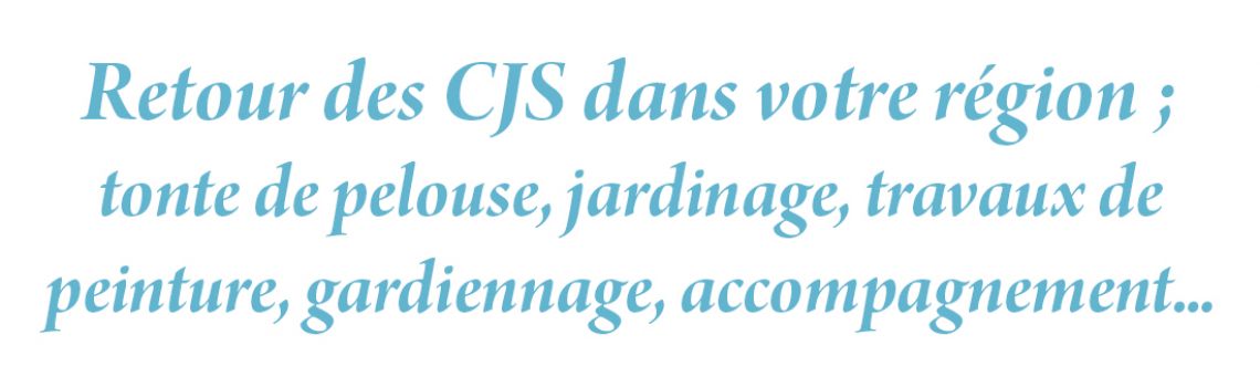Retour des CJS dans votre région