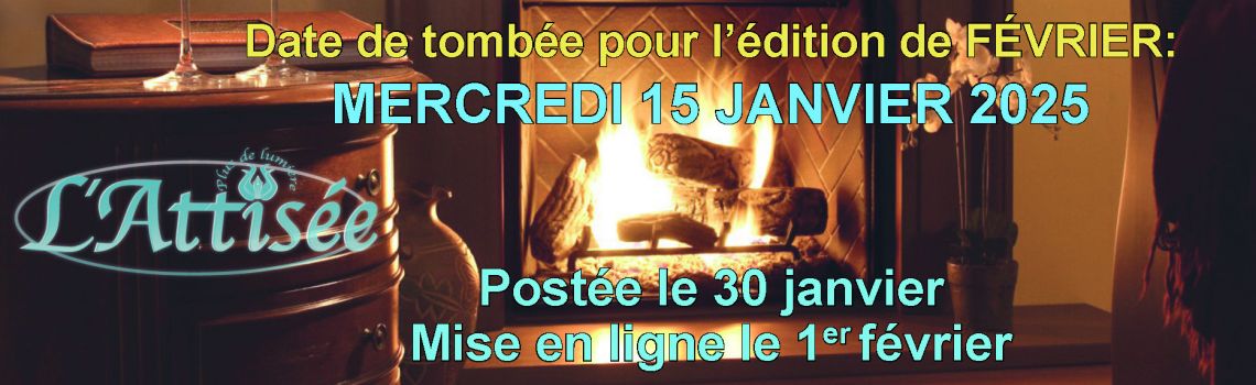 Dates de tombée Journal L'Attisée 2025