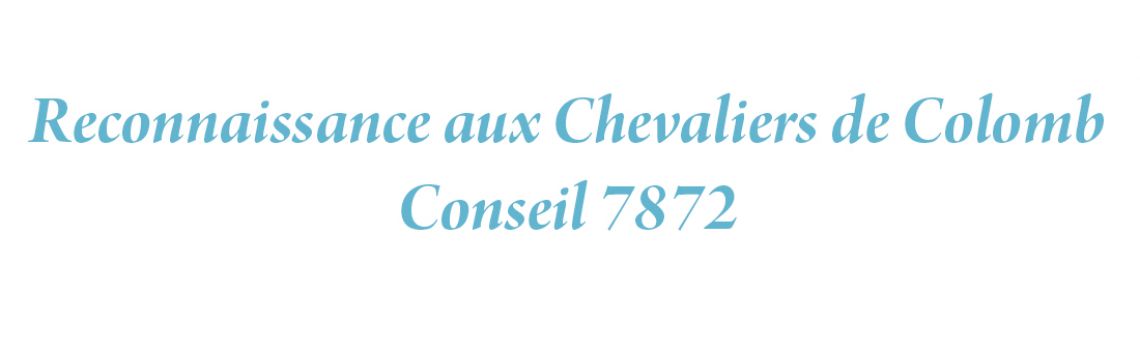 Reconnaissance aux Chevaliers de Colomb