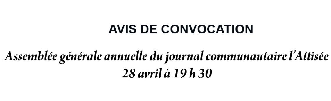 AVIS DE CONVOCATION