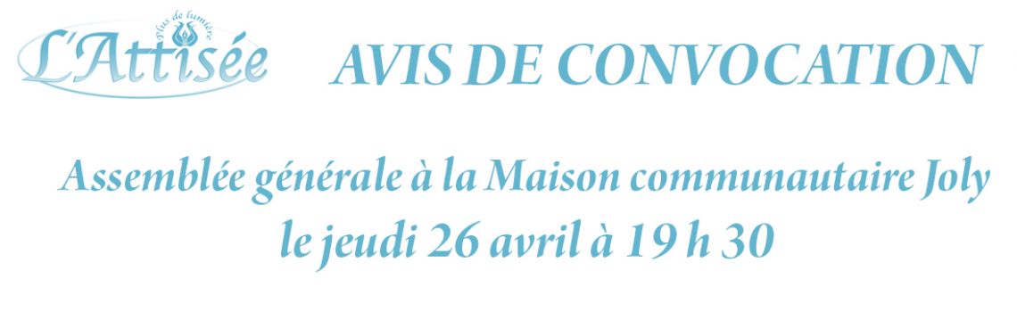 Avis de convocation - Journal L'Attisée