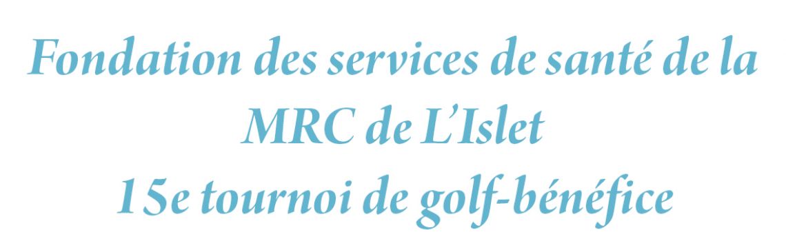 15e tournoi de golf-bénéfice