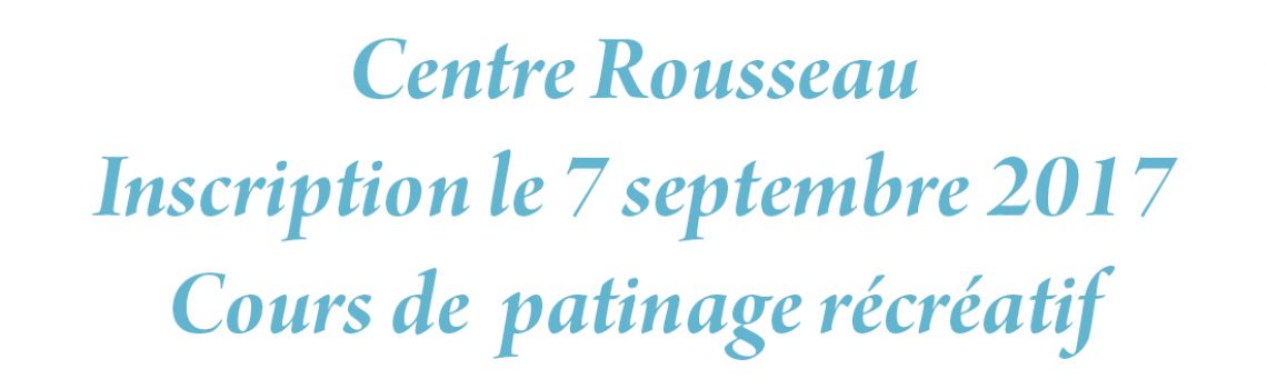 Cours de  patinage récréatif