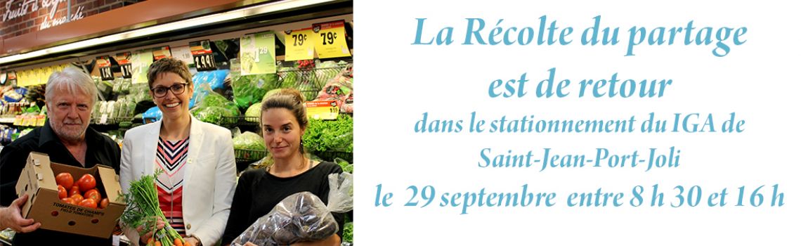 La Récolte du partage  est de retour