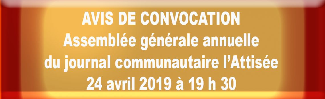 Avis de convocation - Journal L'Attisée