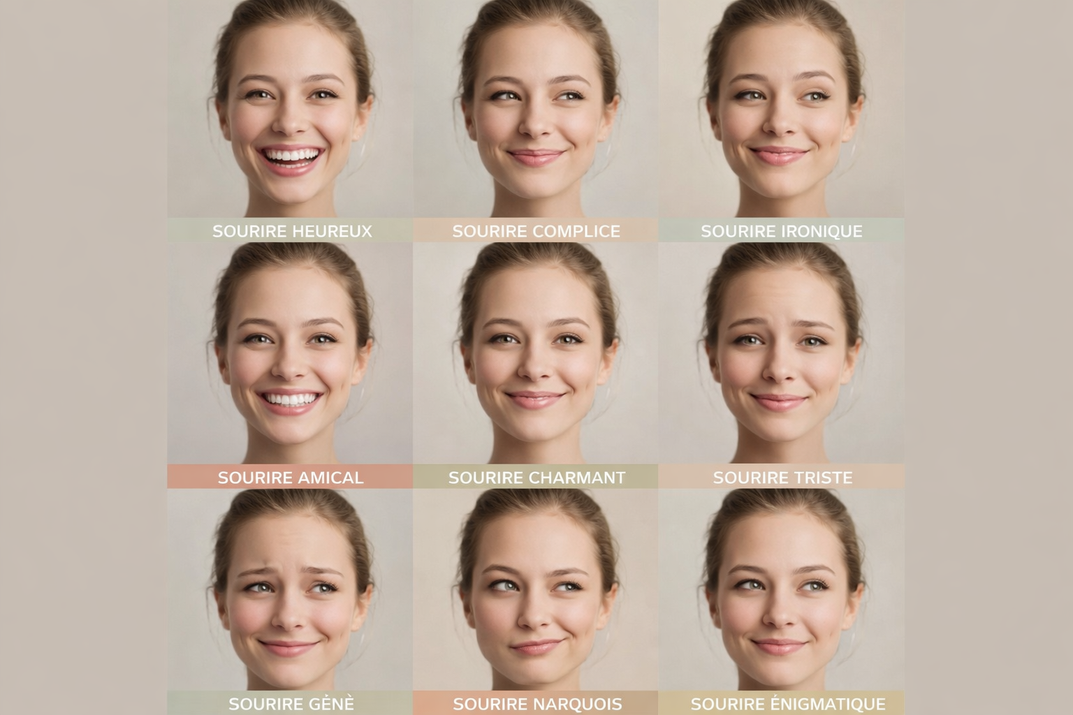 IL Y A DE NOMBREUX TYPES DE SOURIRES