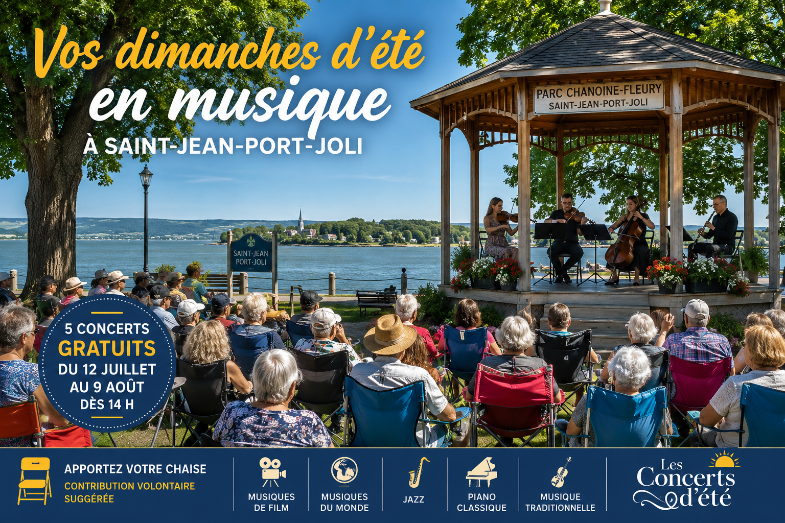 Vos dimanches d'été en musique à Saint-Jean-Port-Joli